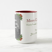 ホリーフレーム垂直ホリデーフォトマグ マグカップ (中央)