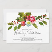 ホリーフローラクリスマスホリデーパーティー 招待状 (正面)