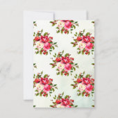 ホリーフローラフローラベビーシャワーベビー本 招待状 (裏面)