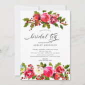 ホリーフローラブライダルシャワーブライダルティー 招待状 (正面)