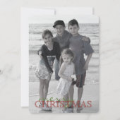 ホリーブランチクリスマスフォトカード1写真かわいい シーズンカード (正面)