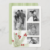 ホリーブランチシェードホリデーフォトカード シーズンカード (正面/裏面)