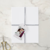 ホリーブランチ写真クリスマスホリデー ギフトタグ (より糸付き)