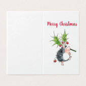 ホリーヘッジホッグのクリスマスカード (外部フラット)