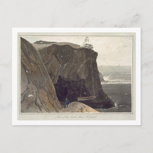 ホリーヘッドのプラットフォームからボートを降ろして ポストカード (正面)