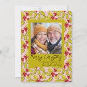 ホリーベリーお洒落ズクラシック1フォトクリスマス シーズンカード (正面)