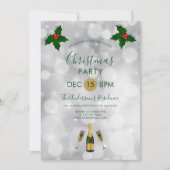 ホリーベリーとシャンパン 招待状 (正面)
