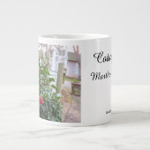 ホリーベリーとフェンス – Martha's Vineヤード ジャンボコーヒーマグカップ (正面)