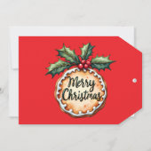 ホリーベリーとメリークリスマスクッキー カード (正面)
