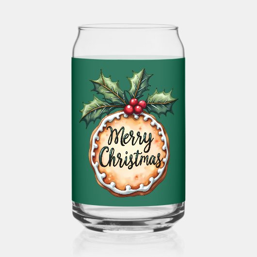 ホリーベリーとメリークリスマスクッキー ガラス缶 (裏面)