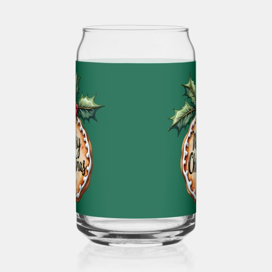 ホリーベリーとメリークリスマスクッキー ガラス缶 (右)