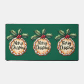 ホリーベリーとメリークリスマスクッキー デスクマット (正面)