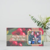 ホリーベリーとリボンファミリーフォトカード シーズンカード (スタンド正面)