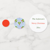 ホリーベリーと葉のパターン コンフェッティ (裏面)