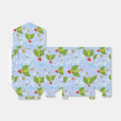 ホリーベリーと葉の表面パターンデザイン フェイバーボックス (折り畳みなし)