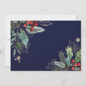 ホリーベリーのアウトライン付きクリスマス2の写真ホリデー カード (裏面)