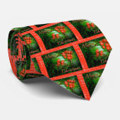 ホリーベリーのクリスマスグリーティング ネクタイ (ロール)