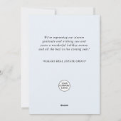 ホリーベリーのクリスマスツリー　コーポレートグリーティング シーズンカード (裏面)