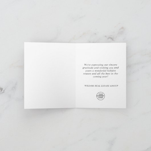 ホリーベリーのクリスマスツリー - 法人向け新年の挨拶 シーズンカード (内部)