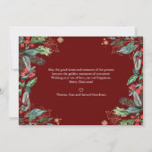 ホリーベリーのクリスマスフレームフルフォトホリデー カード (裏面)