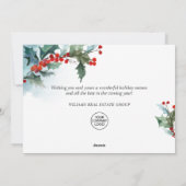 ホリーベリーのクリスマスミストレットの企業の挨拶 シーズンカード (裏面)