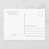 ホリーベリーのクリスマス冬の日付を保存 案内ポストカード (裏面)