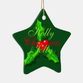 ホリーベリーのクリスマス セラミックオーナメント (右)