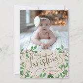 ホリーベリーのメリークリスマスフォト シーズンカード (正面)