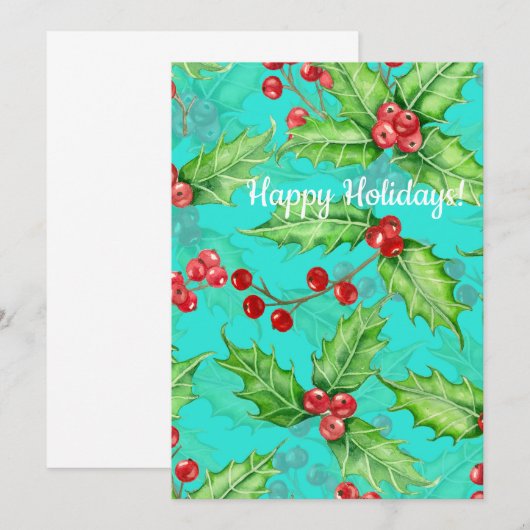 ホリーベリーの水色 (正面/裏面)