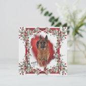 ホリーベリーの美しいドイツの羊飼い シーズンカード (スタンド正面)