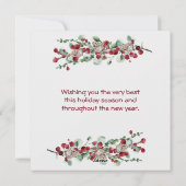 ホリーベリーの美しいドイツの羊飼い シーズンカード (裏面)