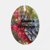 ホリーベリーアンドパイン メタルオーナメント (正面左)