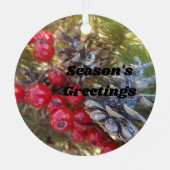 ホリーベリーアンドパイン メタルオーナメント (裏面)