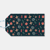 ホリーベリーアートパターンクリスマスアートキャンドルアートC ギフトタグ (裏面横)