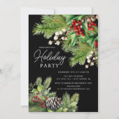 ホリーベリーエバーグリーンホリデーパーティー 招待状 (正面)
