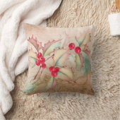 ホリーベリーオンピーチ クッション (ブランケット)