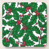 ホリーベリーオンホワイト コースター (正面)
