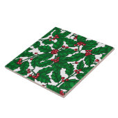 ホリーベリーオンホワイト タイル (側面)