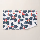 ホリーベリーオンホワイト バスタオルセット (ハンドタオル)