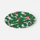 ホリーベリーオンホワイト ペーパープレート (アングル)
