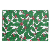 ホリーベリーオンホワイト 枕カバー (裏面)