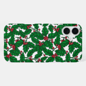 ホリーベリーオンホワイト iPhoneケース (裏面横)