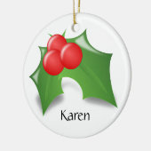 ホリーベリーオーナメント セラミックオーナメント (左)