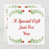 ホリーベリーギフト証書 (正面/裏面)