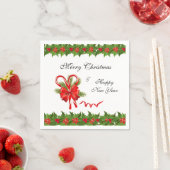 ホリーベリークリスマスアンドキャンディーキャン スタンダードカクテルナプキン (インサイチュ)