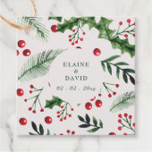 ホリーベリークリスマスウィンターウェディング フェイバータグ (正面)