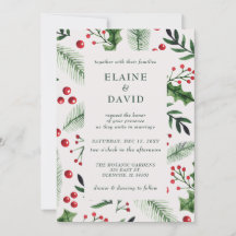 ホリーベリークリスマスウィンターウェディング