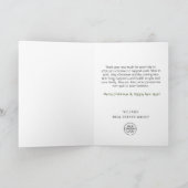 ホリーベリークリスマスグリーティングホリデー サンキューカード (内部)