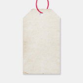 ホリーベリークリスマスグリーンリーパーチメントヴィンテージ ギフトタグ (裏面)