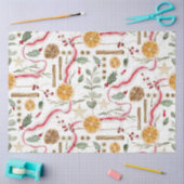 ホリーベリークリスマスシナモンオレンジの切り離し 薄葉紙 (クラフト)